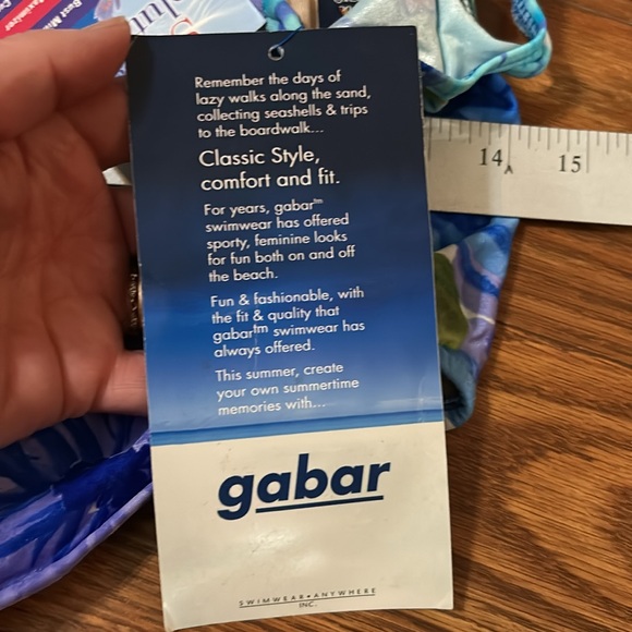 NWT Gabar Vintage Women’s Swim Suit Size 16 Long Torso Floral Print Tummy Toner - Picture 12 of 12